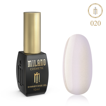 Купити Кольорова база для гель-лаку Milano Shimmer Base Gel 020 (10 мл, з шиммером, жовтувато-бузкова) , ціна 140 грн, фото 1