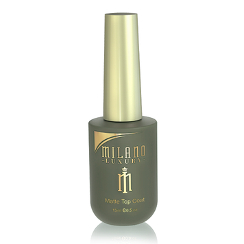 Купити Топ для гель-лаку Milano Luxury Matte Top Coat (15 мл, матовий, каучуковий, прозорий) , ціна 200 грн, фото 1