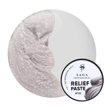 Купити Гель-паста для 3D дизайну Saga Professional Relief paste №02 (5 мл, бежева) , ціна 180 грн, фото 1