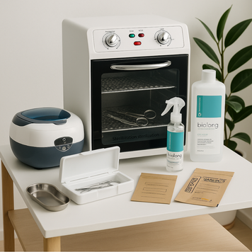 Купити Набір для стерилізації з сухожаровою шафою SM-220 та ультразвуковим очищувачем VGT-1000 (9 предметів) , ціна 3 890 грн, фото 1