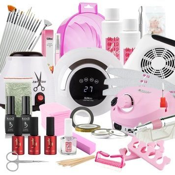 Купить Стартовый набор для маникюра с лампой и фрезером Kodi (лампа Sun 5q-5t 120 вт, фрезер Bucos 35000 об, вытяжка 45 вт, шариковый стерилизатор) , цена 2 090 грн, фото 1