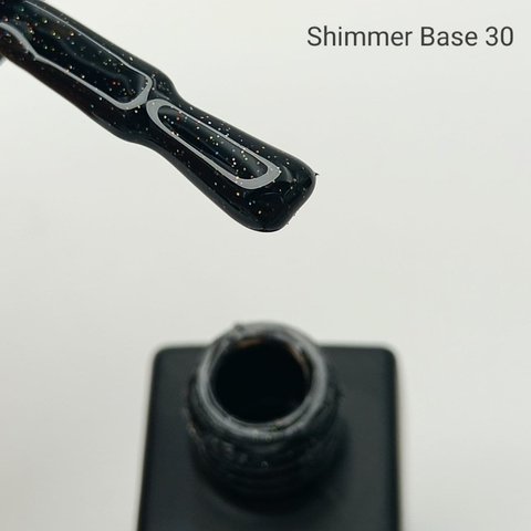 Купити Кольорова база для гель-лаку Milano Shimmer Base Gel 030 (10 мл, із шиммером, чорна) , ціна 130 грн, фото 1