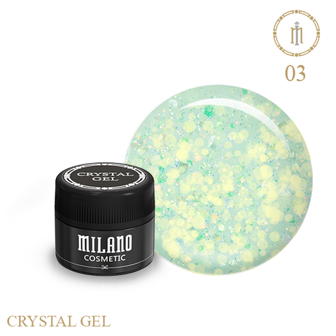 Купить Гель з глиттером  Milano Crystal Gel 03 , цена 135 грн, фото 1