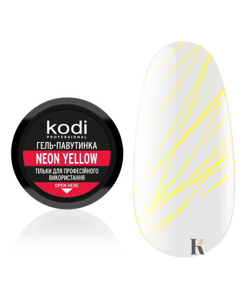 Гель-паутинка для ногтей Spider gel Kodi Professional Neon Yellow, 4 мл, 4 мл