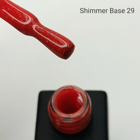 Купити Кольорова база для гель-лаку Milano Shimmer Base Gel 029 (10 мл, із шиммером, червона) , ціна 130 грн, фото 1