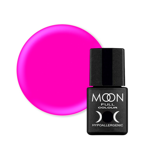 Гель-лак Moon Full Color Classic №121 (глибокий яскраво-рожевий), Сlassic, 8 мл, Емаль