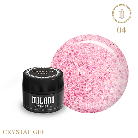 Купити Гель з гліттером  Milano Crystal Gel 04 , ціна 135 грн, фото 1