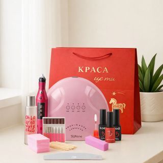 【専用】STARGLOW ゴイチ セット Стартовый набор для маникюра с лампой и фрезером - QRASA
