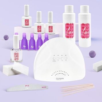 Купити Стартовий набір для манікюру з лампою Starter manicure kit Oh La Lac with lamp Sun One , ціна 499 грн, фото 1