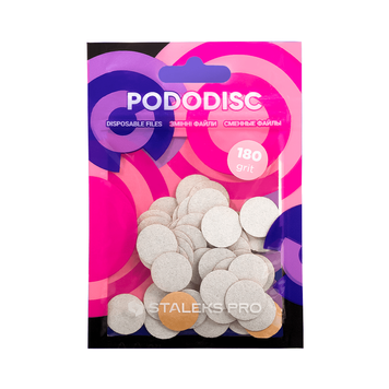 Купить Сменные файлы для педикюрного диска 180 грит STALEKS PRO PODODISC S 50 шт PDF-15-180w , цена 60 грн, фото 1