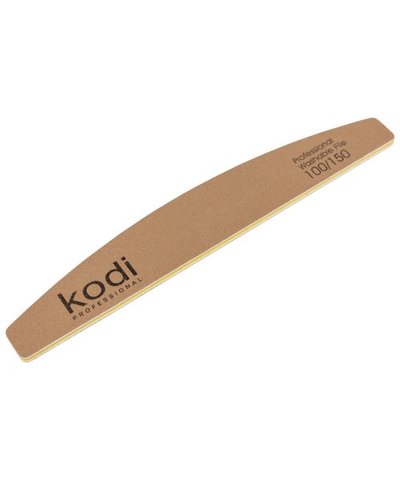Купити №2 Пилка для нігтів Kodi "Півмісяць" 100/150 (колір: золотистий, розмір:178/28/4) , ціна 48 грн, фото 1