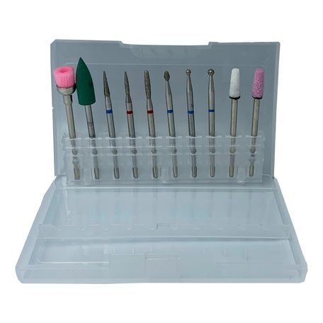 Купить Набор насадок для педикюра и маникюра 10 шт ( с щеточкой) , цена 225 грн, фото 1