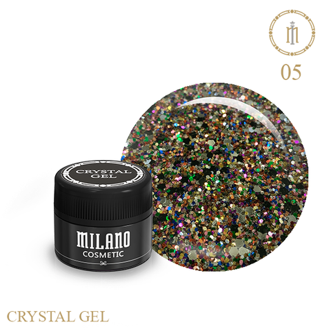 Купити Гель з гліттером  Milano Crystal Gel 05 , ціна 135 грн, фото 1