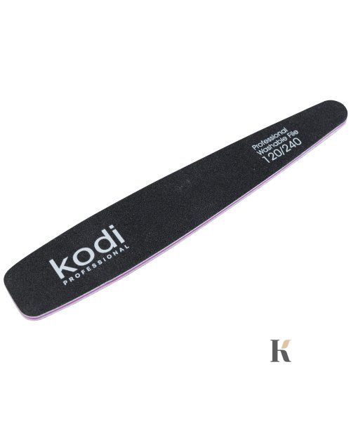 Купити №65 Пилка для нігтів Kodi конічна 120/240 (колір: чорний, розмір:178/32/4) , ціна 33 грн, фото 1