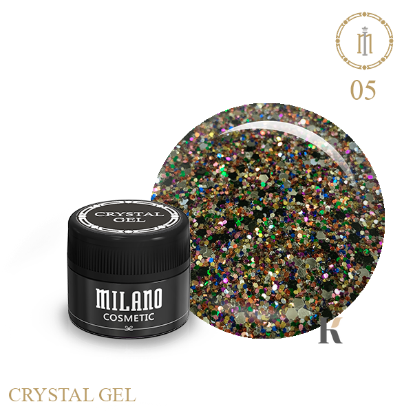 Купити Гель з гліттером  Milano Crystal Gel 05 , ціна 135 грн, фото 1