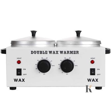 Купити Баночний воскоплав Double Wax Warmer AD-800 на 2 банки Білий , ціна 572 грн, фото 4