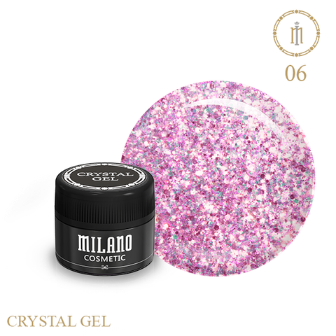 Купить Гель з глuттером  Milano Crystal Gel 06 , цена 135 грн, фото 1