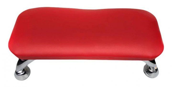 Купить Маникюрная подставка для рук на хромированных ножках (красная) , цена 685 грн, фото 2