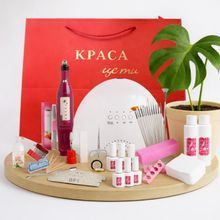 Купити Стартовий набір для манікюру з лампою та фрезером Oh La Lac (лампа Sun One 48 вт, фрезер Bucos 20000 об) , ціна 970 грн, фото 1