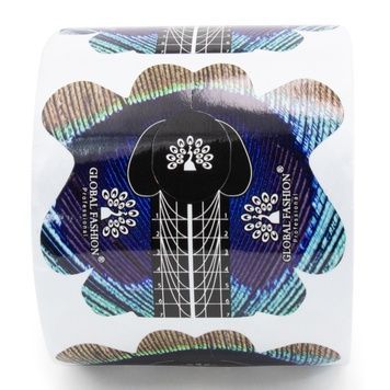 Купити Форми для нарощування нігтів одноразові Global Fashion (павич), 300 шт , ціна 215 грн, фото 1