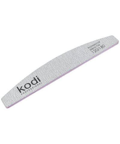 Купити №130 Пилка для нігтів Kodi "Півмісяць" 120/180 (колір: світло-сірий, розмір: 178/28/4) , ціна 30 грн, фото 1
