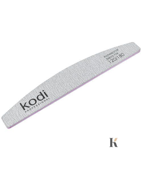 Купити №130 Пилка для нігтів Kodi "Півмісяць" 120/180 (колір: світло-сірий, розмір: 178/28/4) , ціна 30 грн, фото 1