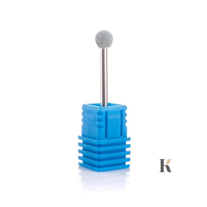 Фреза корундова "Кулька" - діаметр 5,5 мм, сіра, для кутикули, Кулька, Корундова, 5.5 мм