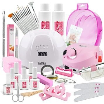 Купити Стартовий набір для манікюру з лампою та фрезером Oh La Lac (лампа Sun X 54 вт, фрезер Bucos 35000 об) , ціна 1 190 грн, фото 1