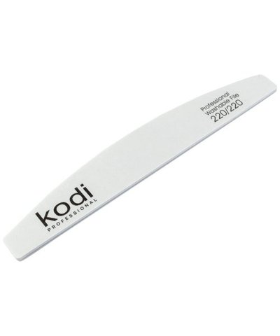 Купити №13 Пилка для нігтів Kodi "Півмісяць" 220/220 (колір: білий, розмір:178/28/4) , ціна 48 грн, фото 1