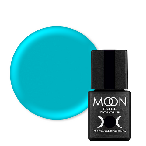 Гель лак Moon Full Breeze color №420 (глибокий бірюзовий), Breeze Color, 8 мл, Емаль