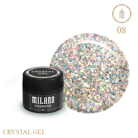 Купить Гель з глиттером  Milano Crystal Gel 08 , цена 135 грн, фото 1