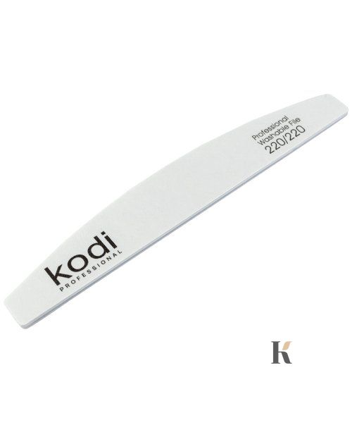 Купити №13 Пилка для нігтів Kodi "Півмісяць" 220/220 (колір: білий, розмір:178/28/4) , ціна 48 грн, фото 1