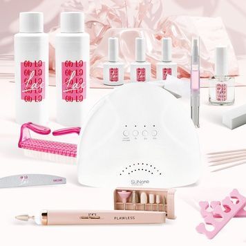 Купити Стартовий набір для манікюру з лампою і фрезером Starter manicure kit Oh La Lac with lamp Sun One & Manicure Nail Drill Flawless , ціна 599 грн, фото 1