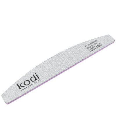 Купити №129 Пилка для нігтів Kodi "Півмісяць"100/150 (колір: світло-сірий, розмір: 178/28/4) , ціна 30 грн, фото 1