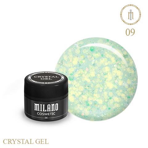 Купити Гель з глiттером  Milano Crystal Gel 09 , ціна 135 грн, фото 1