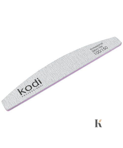 Купити №129 Пилка для нігтів Kodi "Півмісяць"100/150 (колір: світло-сірий, розмір: 178/28/4) , ціна 30 грн, фото 1