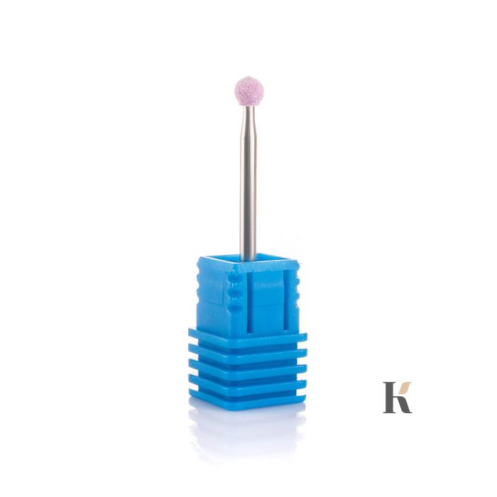 Фреза корундова "Кулька" - діаметр 4 мм, рожева, для кутикули, Кулька, Корундова, 4 мм