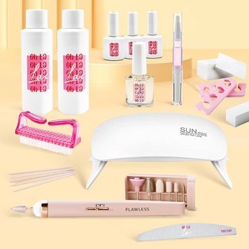 Купить Стартовый набор для маникюра с портативной лампой и фрезером Starter manicure kit Oh La Lac with lamp , цена 673 грн, фото 1