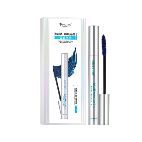 Водостойкая тушь для ресниц Qiaoanna, синяя, 8 г