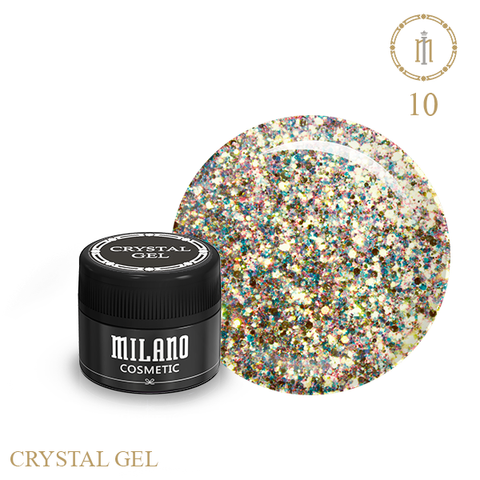 Купити Гель з глиттером  Milano Crystal Gel 10 , ціна 135 грн, фото 1