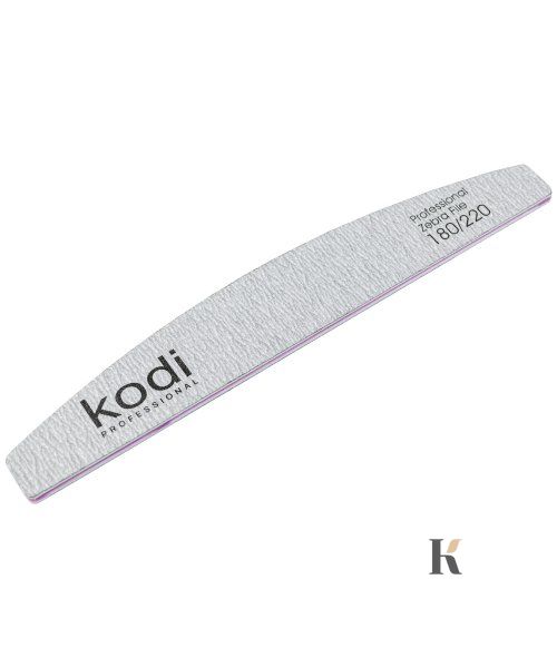 Купити №128 Пилка для нігтів Kodi "Півмісяць"180/220 (колір: світло-сірий, розмір: 178/28/4) , ціна 30 грн, фото 1