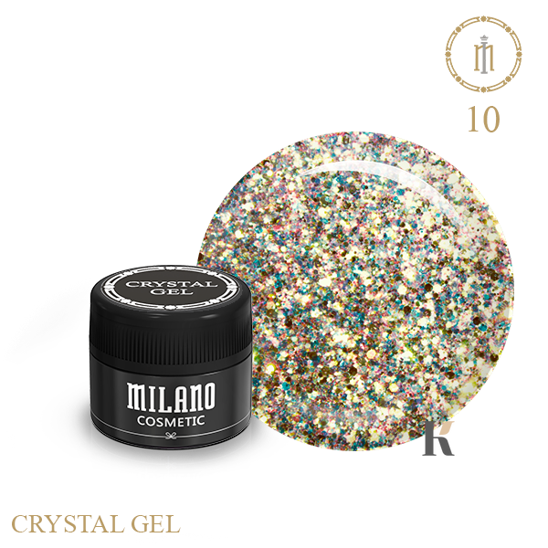 Купити Гель з глиттером  Milano Crystal Gel 10 , ціна 135 грн, фото 1