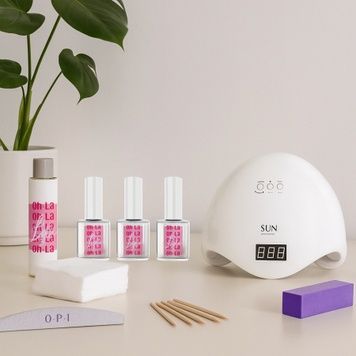 Купить Набор для гель-лака Oh La Lac с UV/LED лампой SUN 5 (цвет белый) , цена 667 грн, фото 1