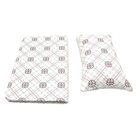 Купити Набір для манікюру: килимок + підлокітник для рук (бежевий, з квітковим принтом) , ціна 220 грн в магазині Qrasa.ua