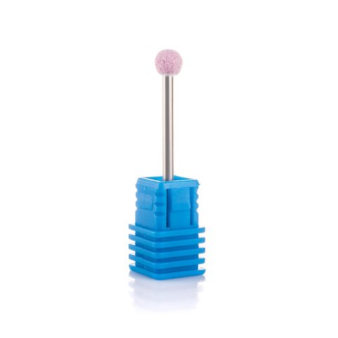 Фреза корундова "Кулька" - діаметр 7 мм, рожева, для кутикули, Кулька, Корундова, 7 мм
