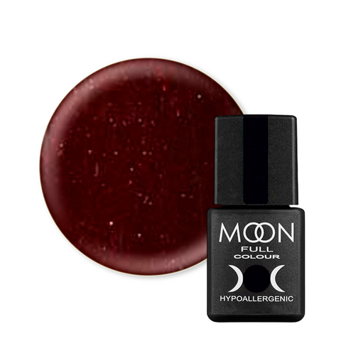 Гель-лак Moon Full Color Classic №317 (шоколадно-вишневый с мелким шиммером), Classic, 8 мл, шиммер/микроблеск