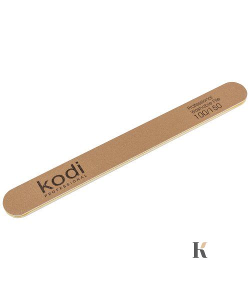 Купить №6 Пилка для ногтей Kodi прямая 100/150 (цвет: золотистый, размер:178/19/4) , цена 33 грн, фото 1