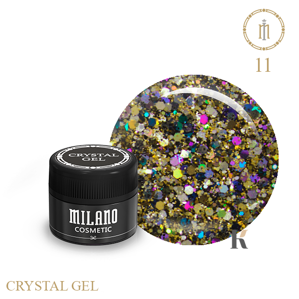 Купить Гель з глиттером  Milano Crystal Gel 11 , цена 135 грн, фото 1