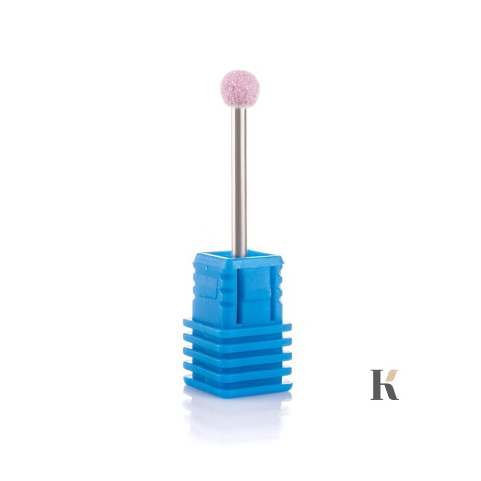 Фреза корундовая "Шарик" - диаметр 7 мм, розовая, для кутикулы, Шарик, Корундовая, 7 мм