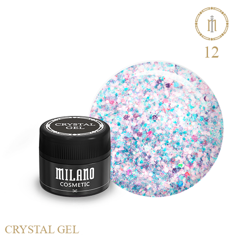 Купить Гель з глиттером  Milano Crystal Gel 12 , цена 135 грн, фото 1